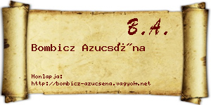 Bombicz Azucséna névjegykártya